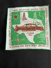 3 Vintage 1950 s Fred Press Texas Lone Star State Cocktail Napkins -green