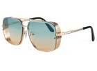Feisedy Sunglasses Mens Women Vintage Pilot Square Trendy Metal Steampunk Fishin