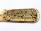 1920s Letter Opener Brass Advertising Christmann Veneer   Lumber St  Louis Mo