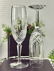 Champagne Flutes Gorham Lady Anne Wedding Toasting Glasses Blown Glass-  2