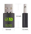 Usb Wifi Bluetooth Adapter 600mbps Dual Band 2 4 5ghz Wireless Network Receiver