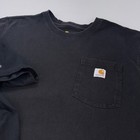 Lot Of 2 Carhartt Original Fit   Relaxed Fit L Pocket Short Sleeve T Shirt Black