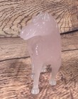 Vintage Hand Carved Rose Quartz Horse  Mid 20th Century 