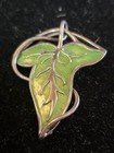 Vintage Original Lord Of The Rings Sterling Silver Elven Leaf L  rien Brooch Pin