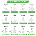 108pcs 304 Stainless Steel Flat Washers  Fender Washers Assortment Kit 12 Sizes