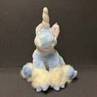 Toys R Us Animal Alley Blue Unicorn Darla 2000 Pastel Rainbow Yarn Mane