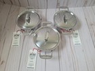 Brand New All Clad 0 5 Qt Polished Stainless Steel Cocotte Set Of 3 With Tag