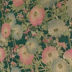 Per Yard Multiples Available Unused Antique French Fabric 1920 Gold Pink Green 