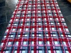 1950   s Juicy Plaid Mid Century Checkered Geometric Barkcloth Era Vintage Fabric
