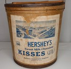 Hershey   s Chocolate Kisses 25lb Advertising Bucket Tin - 84600