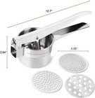 15oz Stainless Steel Potato Ricer - Sturdy Masher For Creamy Mashed Potatoes
