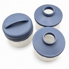 3 Tier Baby Formula Dispenser Stackable Milk Powder Container Travel Blue
