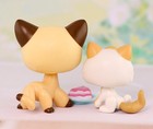 Mini Pet Shop 2pcs Lps Toys Figure Shorthaircat 3573 Kitten 134 Kid Gift Collect