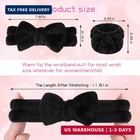 Makeup Headbands  1pcs Black Spa Headband Fluffy Bow Tie Headband Microfiber Fac