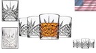 Set Of 4 Clear Crystal Double Old Fashioned Glasses - Traditional And Timeless