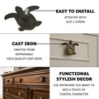 Cast Iron Sea Turtle Handle Drawer Pull Cabinet Knob Beach Decor Set Of 12 White