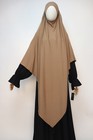 Xl Ribbed Jersey Tie Back Diamond Khimar - Mocha