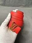 Louis Vuitton Lv Reversible Monogram Red Belt 95 38 Womens