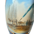 Beaumont Oil Wells Gas Tx Texas Antique Souvenir China Cobalt Trinket Vase