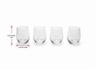 Set Of 4 Stemless Wine Glasses 12 Oz Clear Drinking Tumblers Water Cocktails