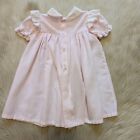 Vintage Baby Togs Pink Stopped Dress With Ruffles And Baby Chick Embroidery 6-9m