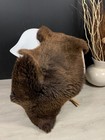 Beautiful Natural Brown Sheepskin Pelt Genuine Soft Pet Bed Throw Rug Deco