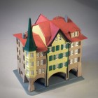 Z Scale Town Center Mixed Use Building By Kibri K540 - Beautiful   Ornate