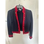 Delias Vintage Blazer Xs Womens Navy Blue And Red Fitted