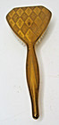 Vintage Ornate Diamond Gold Brass Tone Vanity Hair Brush  a16
