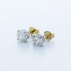 Classic Stud Earrings Solid 14k White Gold 3 01 Ct Round Natural Diamond G Si1