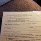 1941 Ft  Knox  Kentucky War Dept  Postcard Verifying Arrival  No Name Entered