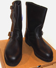 New Classic Black Leather 10  Engineer motorcycle Boots lined made In Usa 8 5 W
