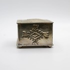Silver Trinket Box Made In Mexico Pillbox