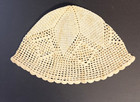 Antique Hand Crochet Ivory Baby Bonnet Cap