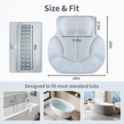 Luxury Bath Pillows For Tub With 4d Mesh Fabric - Thick And Soft Ergonomic Head 