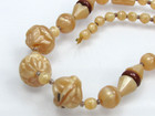 Vintage Brown Glass Beaded Necklace Estate Find As-is No Clasp