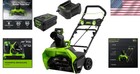 Effortless 60v Brushless Cordless Snow Blower - 20  Width  Includes Battery