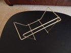 Vintage Atomic Record Album Lp Holder Gold Tone Metal Mid Century Modern