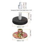 Headboard Stoppers  2pcs - Adjustable Bed Frame Anti-shake  46-64mm  Silver 