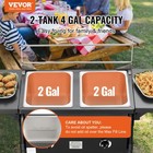 Vevor 16 Qt Double Burner Outdoor Propane Deep Fryer Steel Cooker Dual Baskets