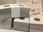 600 Pcs 2x2 Inch Cardboard Coin Flip Holder Mylar Penny   Dime Size