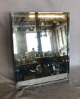 Vtg Industrial Chrome Metal Recessed Mirror Medicine Cabinet Old 473-25b