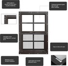 2 Pack Shed Windows With Black Frame  14 X 21 Small Window tempered Glass