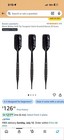 Laserdarts Black Widow Soft Tip 90  Tungsten Darts Knurled Barrel 20g Set Of 3