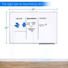 Large Bulletin Boards 60 X 36 Dry Erase Board Foldable Aluminum Wall Mounted Mar