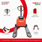 Heli Fully Electric Pallet Jack Truck 3300lbs Capacity 27 w X 48 l Forks Size