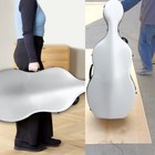 Advanced 4 4 White Cello Case Carbon Fiber Strong Light Cello Box With Wheels
