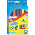 10pc Dual Tip Broad Line Washable Marker Pen Set Classic Color Art School Supply