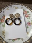 Pair Of Vintage Earrings With Vintage Plate