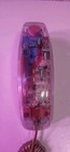 80s Retro Clear Neon Blue Unisonic Novelty See Through Telephone Model 6900